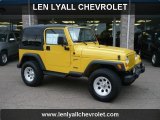 2002 Solar Yellow Jeep Wrangler Sport 4x4 #32603801