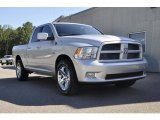 Bright Silver Metallic Dodge Ram 1500 in 2010