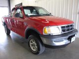 Bright Red Ford F150 in 1998