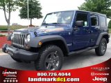 2010 Deep Water Blue Pearl Jeep Wrangler Unlimited Mountain Edition 4x4 #32682183
