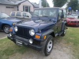 2002 Patriot Blue Pearl Jeep Wrangler Sport 4x4 #32682826