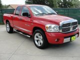 2007 Flame Red Dodge Ram 1500 Laramie Quad Cab #32682428