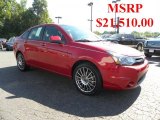 2010 Sangria Red Metallic Ford Focus SES Sedan #32846510