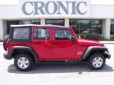 2010 Flame Red Jeep Wrangler Unlimited Sport 4x4 #32898478