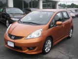 2009 Orange Revolution Metallic Honda Fit Sport #32965901