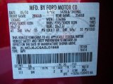 2010 MKX Color Code for Red Candy Metallic - Color Code: U6