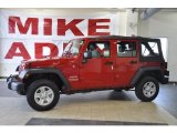 2010 Flame Red Jeep Wrangler Unlimited Sport 4x4 #33328678