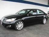 2009 Black Noir Pearl Hyundai Genesis 3.8 Sedan #33439060