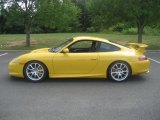 Speed Yellow Porsche 911 in 2004