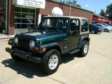 Forest Green Pearlcoat Jeep Wrangler in 1999
