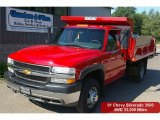 2001 Victory Red Chevrolet Silverado 3500 Regular Cab 4x4 Chassis Dump Truck #33548789