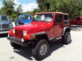 2000 Flame Red Jeep Wrangler Sport 4x4 #33606810