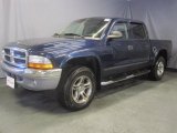 2004 Patriot Blue Pearl Dodge Dakota SLT Quad Cab 4x4 #33673574