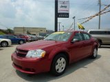 2009 Inferno Red Crystal Pearl Dodge Avenger SE #33673426