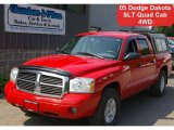 2005 Flame Red Dodge Dakota SLT Quad Cab 4x4 #33744746