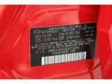 2010 Elantra Color Code for Chilipepper Red - Color Code: JA