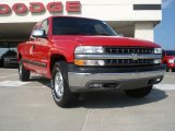 1999 Victory Red Chevrolet Silverado 1500 LS Extended Cab 4x4 #33802902
