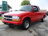 2002 Victory Red Chevrolet S10 LS Extended Cab #34094898