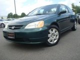 2001 Clover Green Honda Civic EX Coupe #34167935