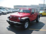2008 Flame Red Jeep Wrangler Unlimited X #34168326