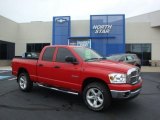 2008 Flame Red Dodge Ram 1500 Big Horn Edition Quad Cab 4x4 #34168005