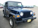 2001 Patriot Blue Pearl Jeep Wrangler Sport 4x4 #34356390
