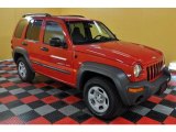 2003 Flame Red Jeep Liberty Sport 4x4 #34447398