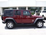 2008 Red Rock Crystal Pearl Jeep Wrangler Unlimited X 4x4 #34447117