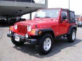 2004 Flame Red Jeep Wrangler Rubicon 4x4 #34582038
