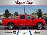 2005 Flame Red Dodge Ram 1500 SLT Quad Cab 4x4 #34581371