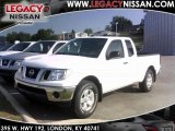 Avalanche White Nissan Frontier in 2010