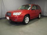 2008 Garnet Red Pearl Subaru Forester 2.5 X #34800116