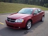 2008 Inferno Red Crystal Pearl Dodge Avenger SXT #3483706
