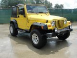 2004 Solar Yellow Jeep Wrangler X 4x4 #35054806