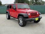 2008 Flame Red Jeep Wrangler Unlimited X 4x4 #35054813