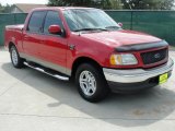 2002 Bright Red Ford F150 XLT SuperCrew #35177556