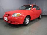 Retro Red Hyundai Accent in 2004