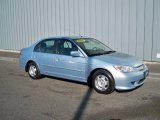 2005 Opal Silver Blue Metallic Honda Civic Hybrid Sedan #3518872