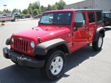 2010 Flame Red Jeep Wrangler Unlimited Sport 4x4 #35670345