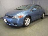 2007 Atomic Blue Metallic Honda Civic EX Coupe #35719593