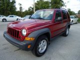 2007 Inferno Red Crystal Pearl Jeep Liberty Sport #35719939