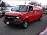 2008 Victory Red Chevrolet Express EXT 3500 Cargo Van #3572781