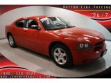 2009 Inferno Red Crystal Pearl Dodge Charger SE #35788488
