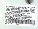 2010 Element Color Code for Omni Blue Pearl - Color Code: B562P