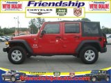2007 Flame Red Jeep Wrangler Unlimited X 4x4 #36063328