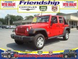 2010 Flame Red Jeep Wrangler Unlimited Sport 4x4 #36063055