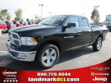 2011 Brilliant Black Crystal Pearl Dodge Ram 1500 Big Horn Quad Cab #36063634