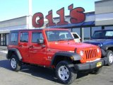2009 Flame Red Jeep Wrangler Unlimited X 4x4 Right Hand Drive #3571876