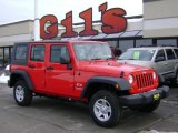 2009 Flame Red Jeep Wrangler Unlimited X 4x4 Right Hand Drive #3571875