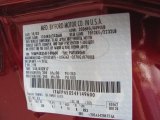 2004 Mustang Color Code for 40th Anniversary Crimson Red Metallic - Color Code: FX